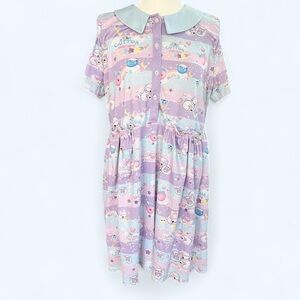 Cotton Candy Sheep Kawaii Style Dress. Size XL